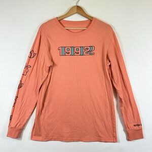 Dutch Bros Brothers PNW Adult‎ Sz Large Peach 1992 Logo Long Sleeve Shirt Top